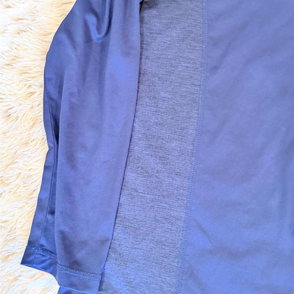 Majestic Cleveland Guardians Navy and Red Quarter-Zip Cool base top. - Picture 4 of 7